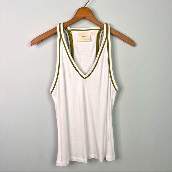 Anthropologie Maeve V-Neck Tank in Ivory - Picture 2 of 9